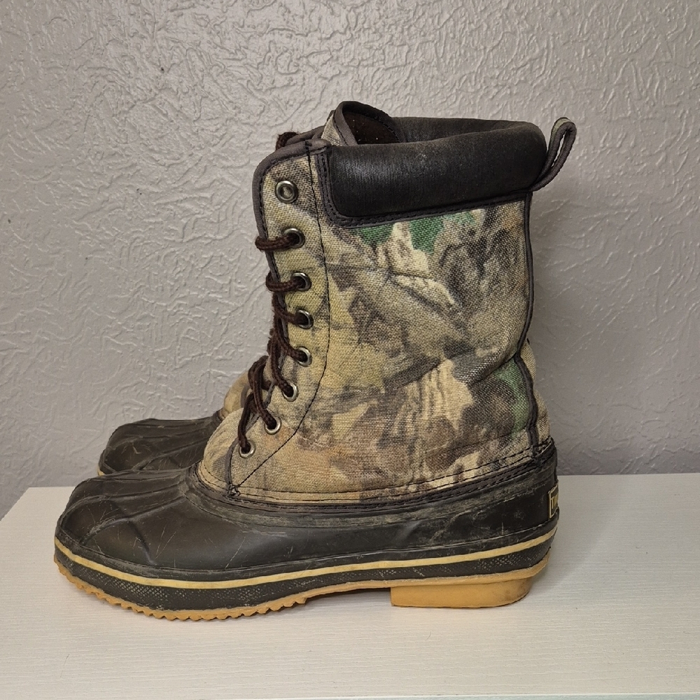 Timber‎ Wolf, Men's Size 9 Waterproof Boots Lace Up Brown/Green Camo